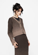 Nightjar Ombre Gestrickt Cardigan - Taupe