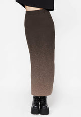 Nightjar Ombre Gestrickt Maxi Rock - Taupe