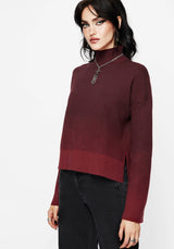 Nightjar Ombre Gestrickt Pullover - Rot