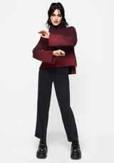 Nightjar Ombre Gestrickt Pullover - Rot