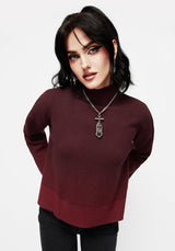 Nightjar Ombre Gestrickt Pullover - Rot