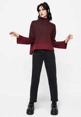Nightjar Ombre Gestrickt Pullover - Rot