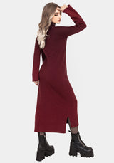 NightJar Ombre Gestrickt Maxi Kleid - Rot