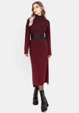 NightJar Ombre Gestrickt Maxi Kleid - Rot
