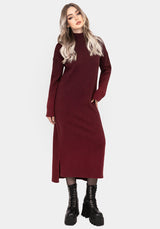 NightJar Ombre Gestrickt Maxi Kleid - Rot
