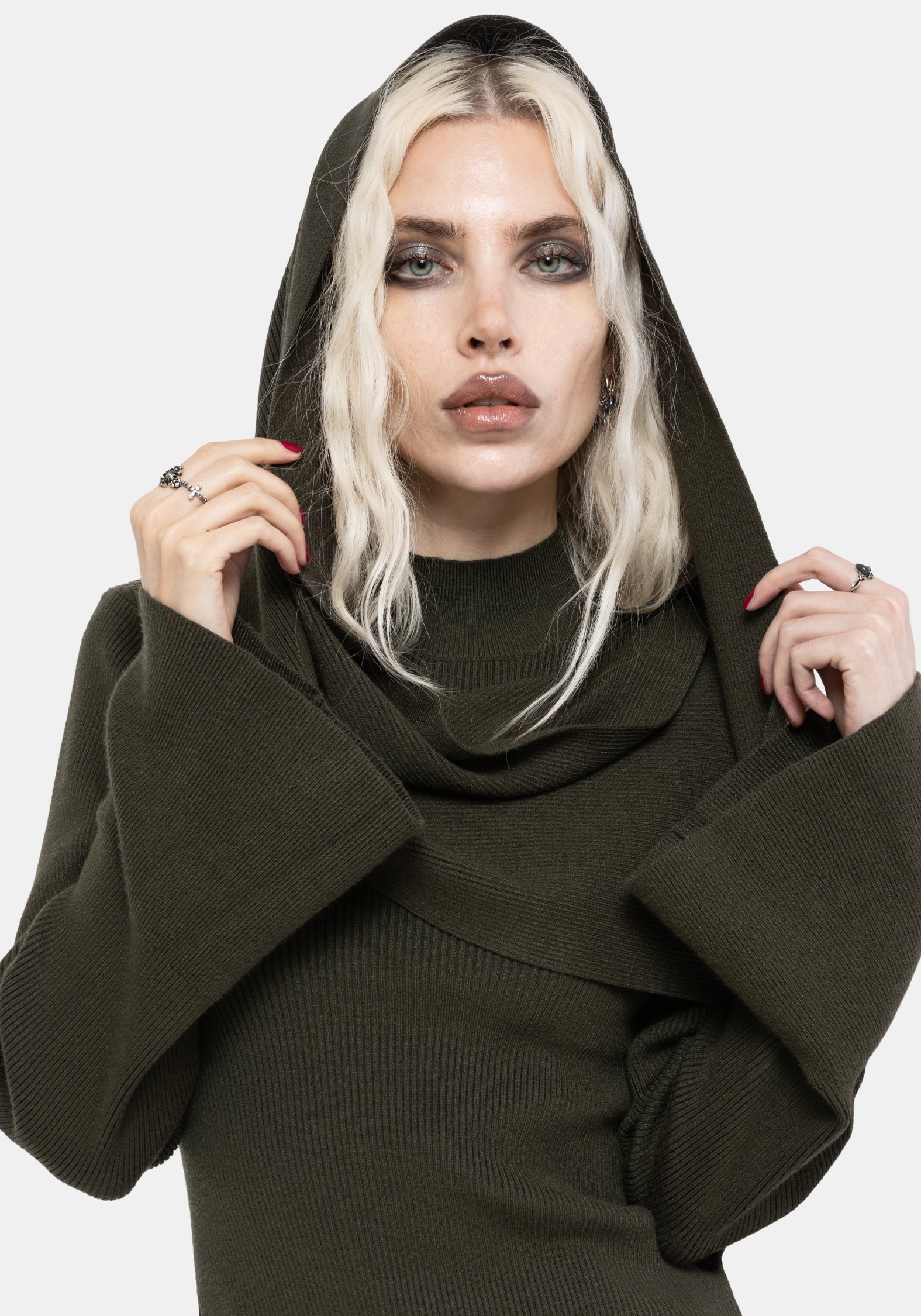 Symphony Schal Cape Ausgestellt Gestrickt Top