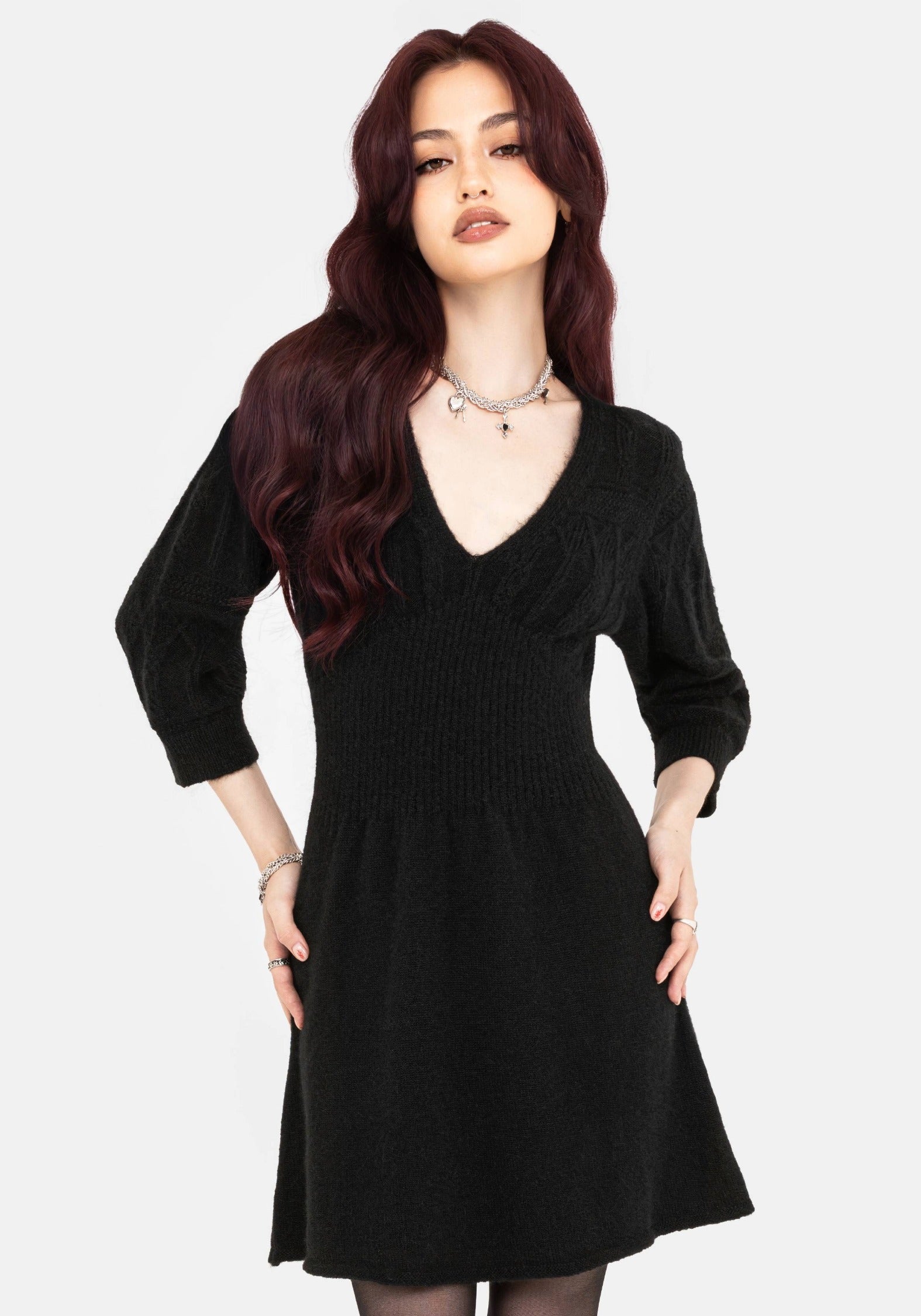 Ritual Gothic Architecture Zopf Gestrickt Mini Kleid