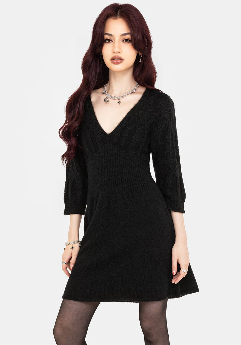 Ritual Gothic Architecture Cable Knit Mini Dress Disturbia Ritual Gothic Architecture Cable Knit Mini Dress Disturbia