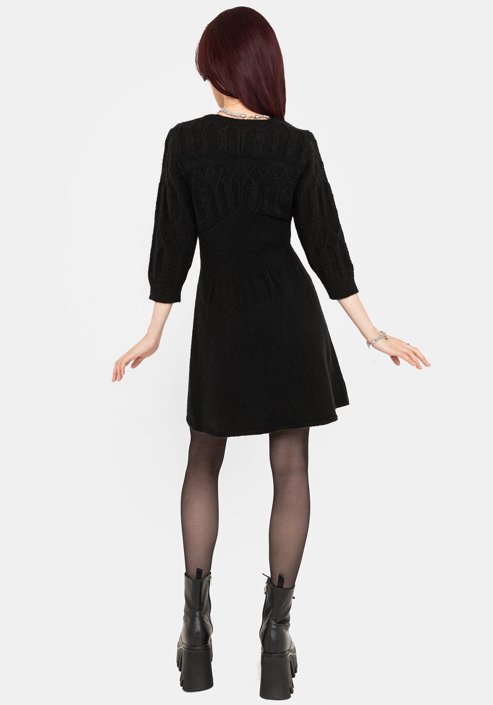 Ritual Gothic Architecture Zopf Gestrickt Mini Kleid