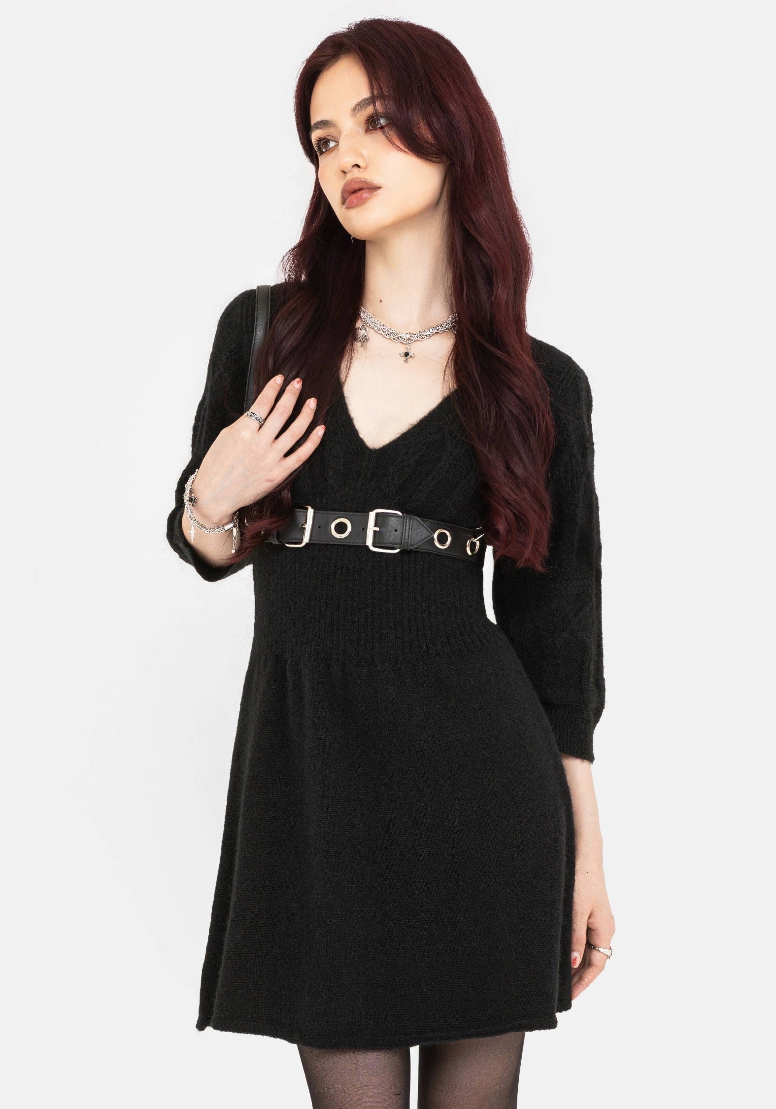 Ritual Gothic Architecture Zopf Gestrickt Mini Kleid