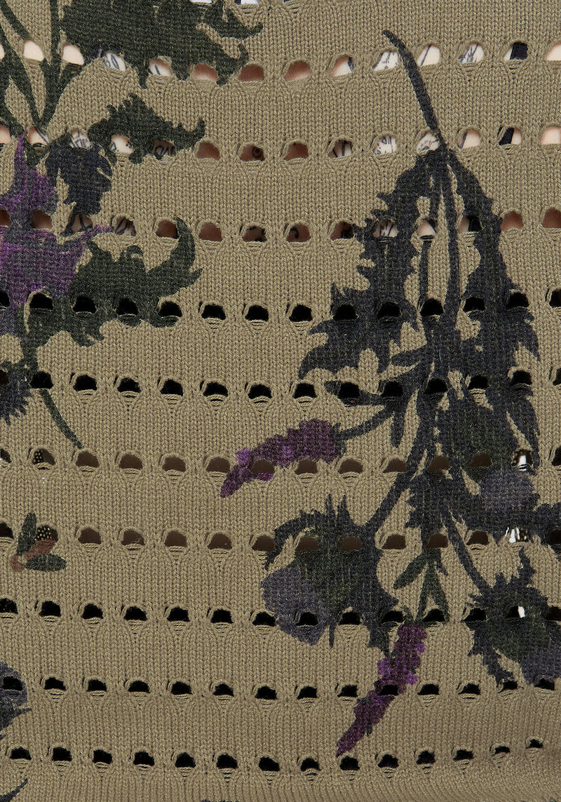 Cassandra Blumenmuster Gestrickt Pullover