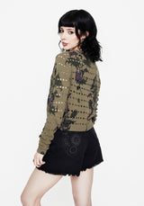 Cassandra Blumenmuster Gestrickt Pullover