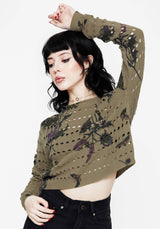 Cassandra Blumenmuster Gestrickt Pullover