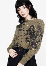 Cassandra Blumenmuster Gestrickt Pullover
