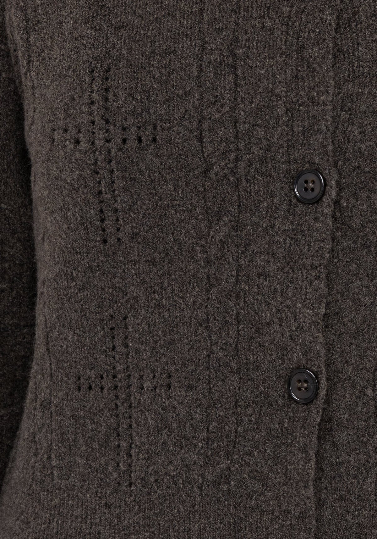 Camilla Kreuz Pointelle Knopf Runter Gestrickt Cardigan