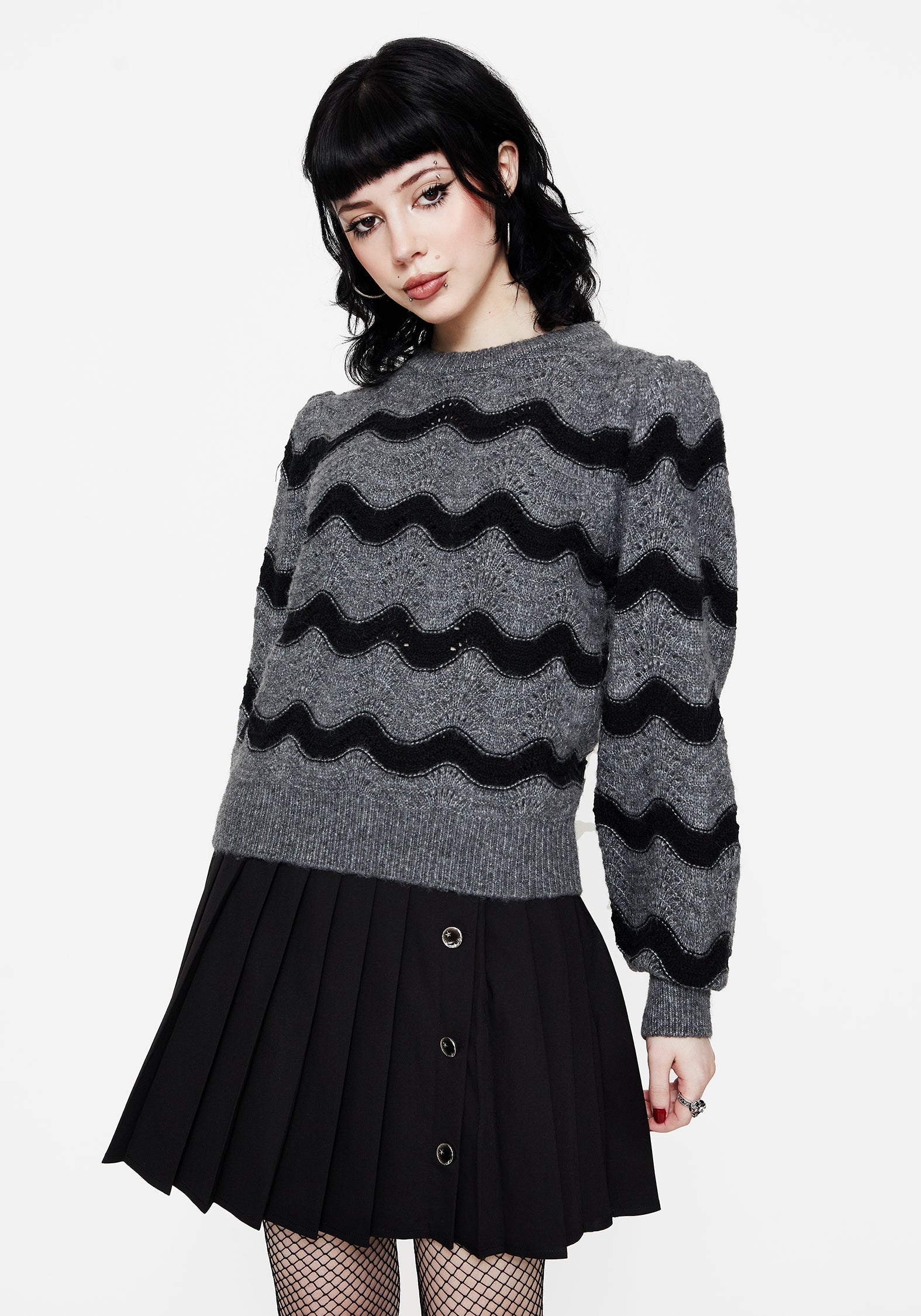 Nave Baumwolle Streifen Gestrickt Pullover