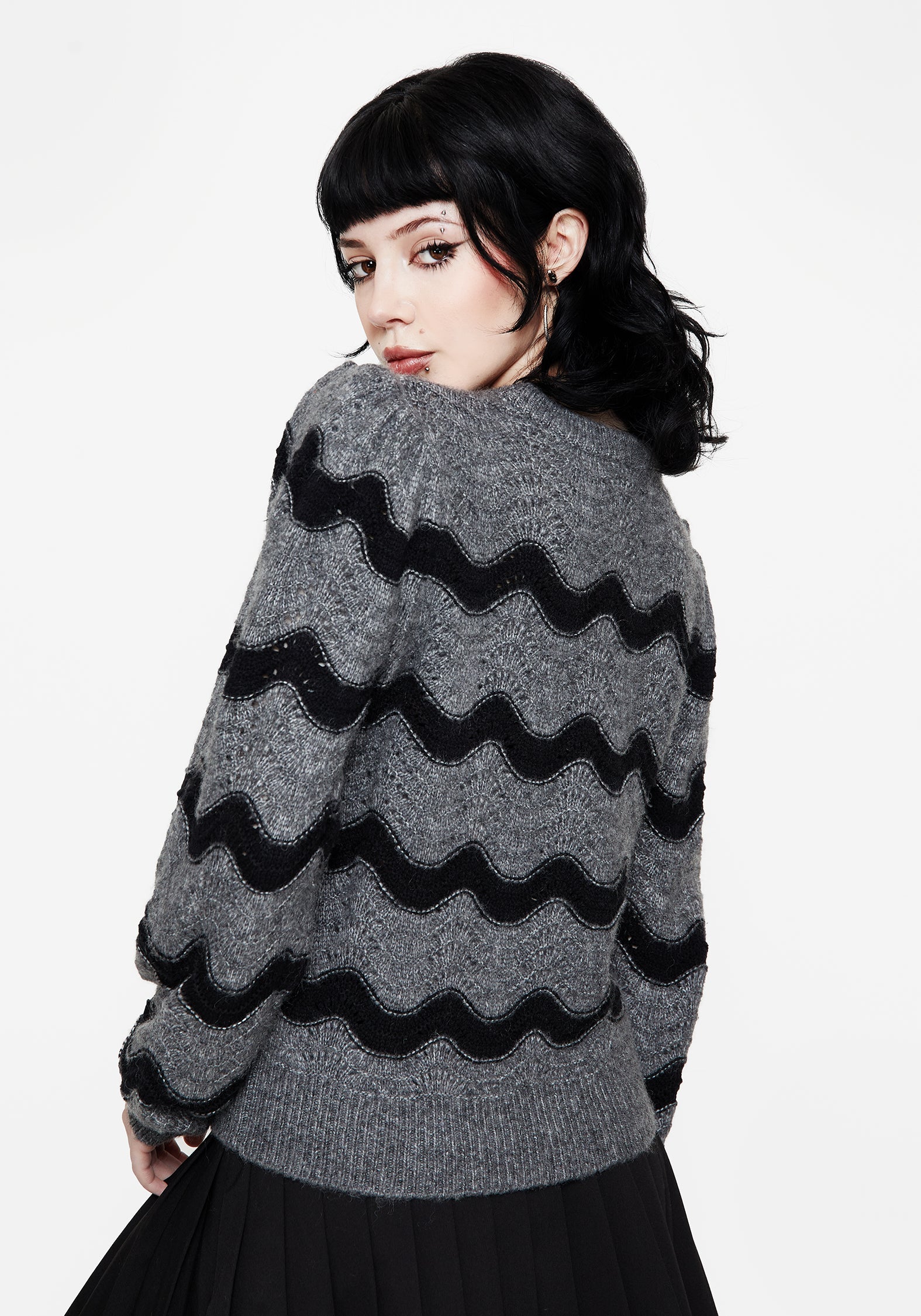 Nave Baumwolle Streifen Gestrickt Pullover