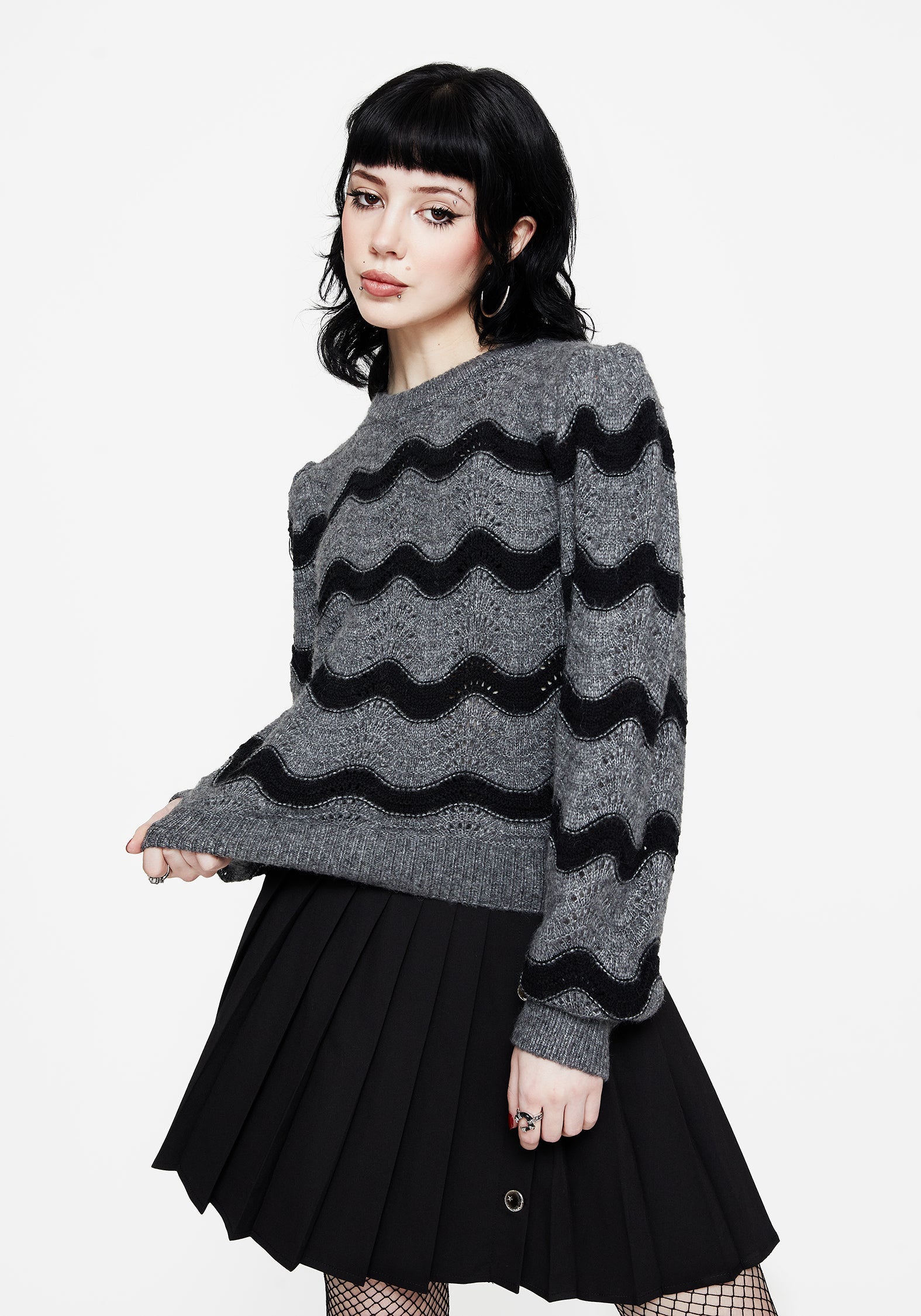 Nave Baumwolle Streifen Gestrickt Pullover