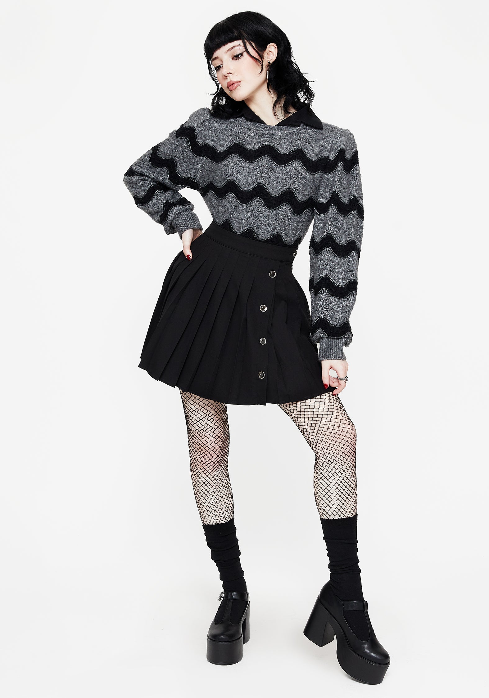 Nave Baumwolle Streifen Gestrickt Pullover