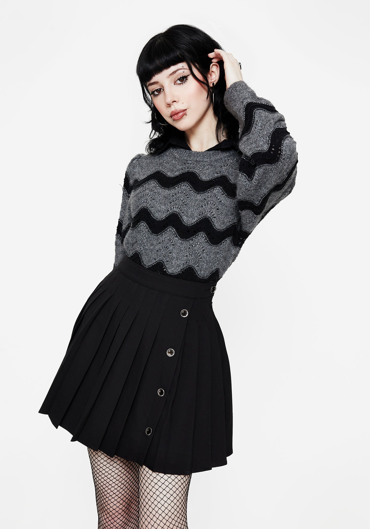 Nave Baumwolle Streifen Gestrickt Pullover