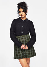 Yewtree Pointelle Knopf Runter Gestrickt Cardigan