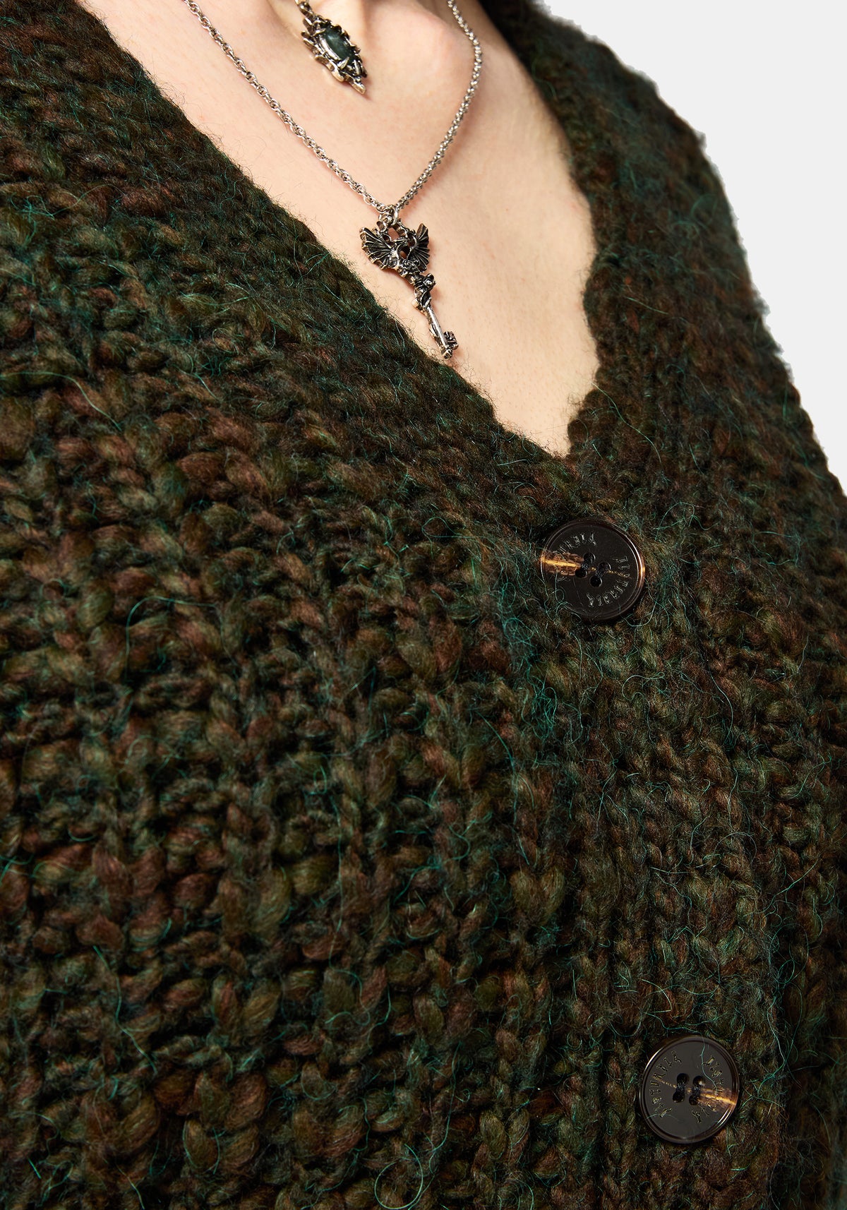 Bracken Grobstrick Ribbed Kurz Geschnitten Gestrickt Cardigan