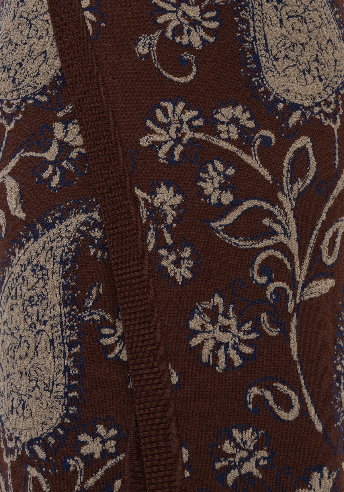 Gillian Baumwolle Paisley Gestrickt Midi Wickel Rock