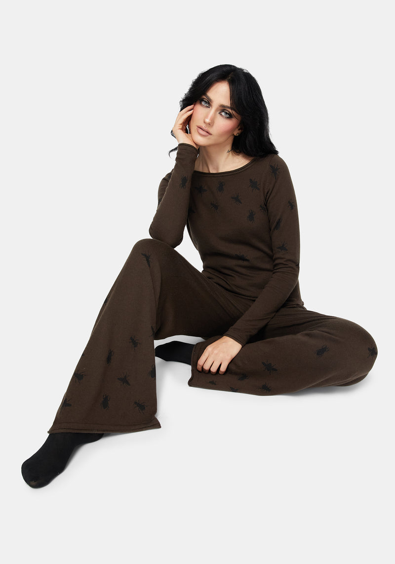 Mythidra Bug Printed Lounge Knit Trousers