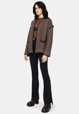 Maraea Belted Herringbone Coatigan