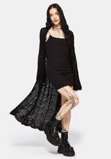 Aenaes Longline Crochet Maxi Cardigan