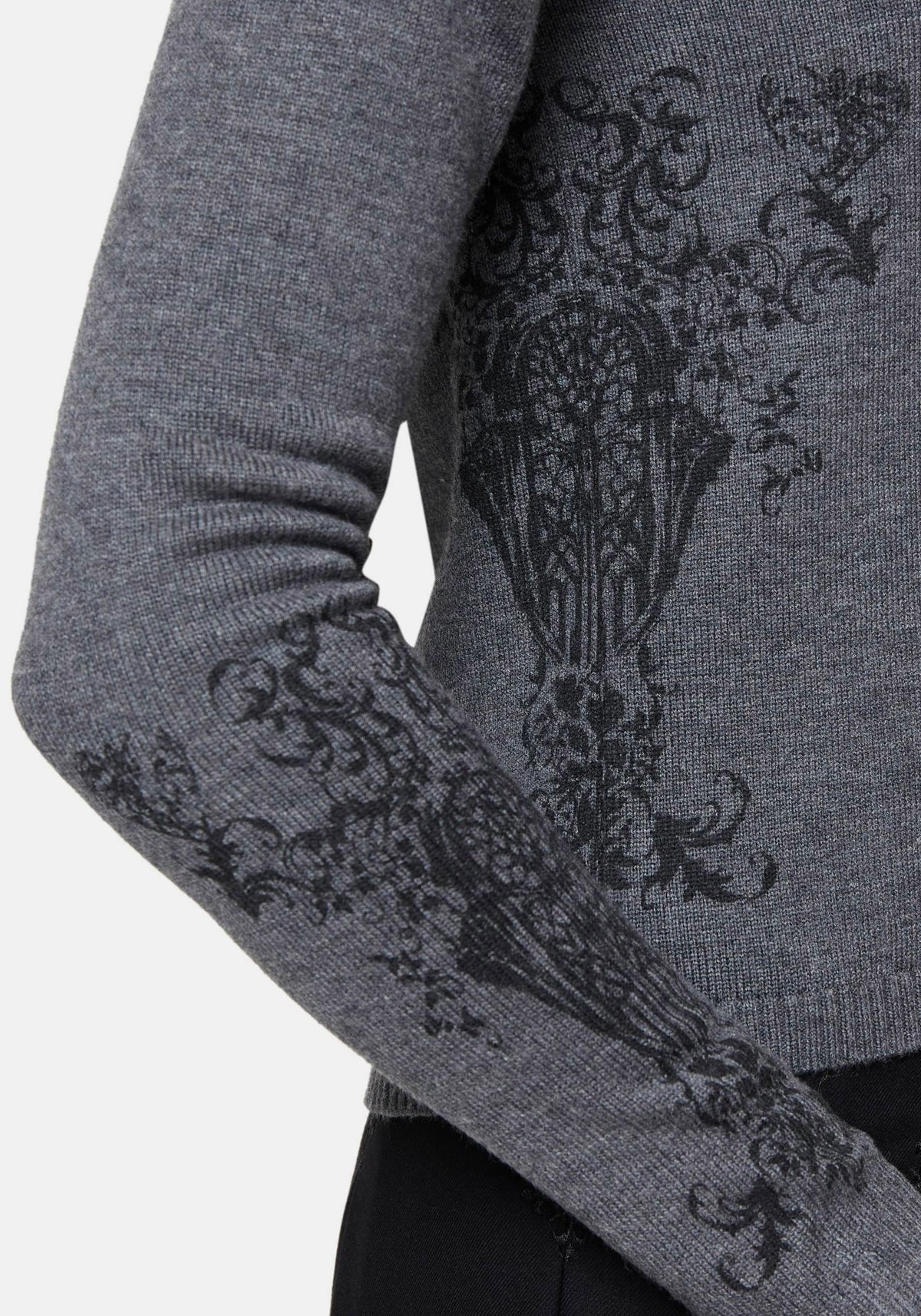 Nia Puffärmel Ärmel Bedruckt Bogen Gestrickt Cardigan