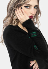 Lament Beaded Bug Embellished Knit Cardigan