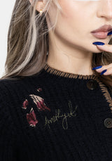 Ame Embroidered Blanket Stitch Cardigan