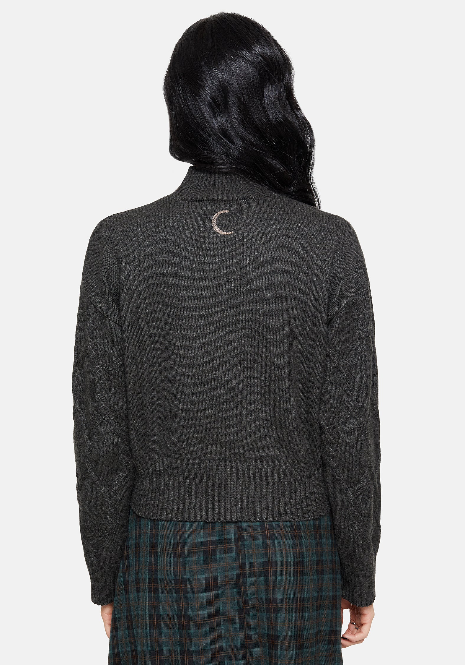 Abellona Bestickt Zopf Gestrickt Pullover