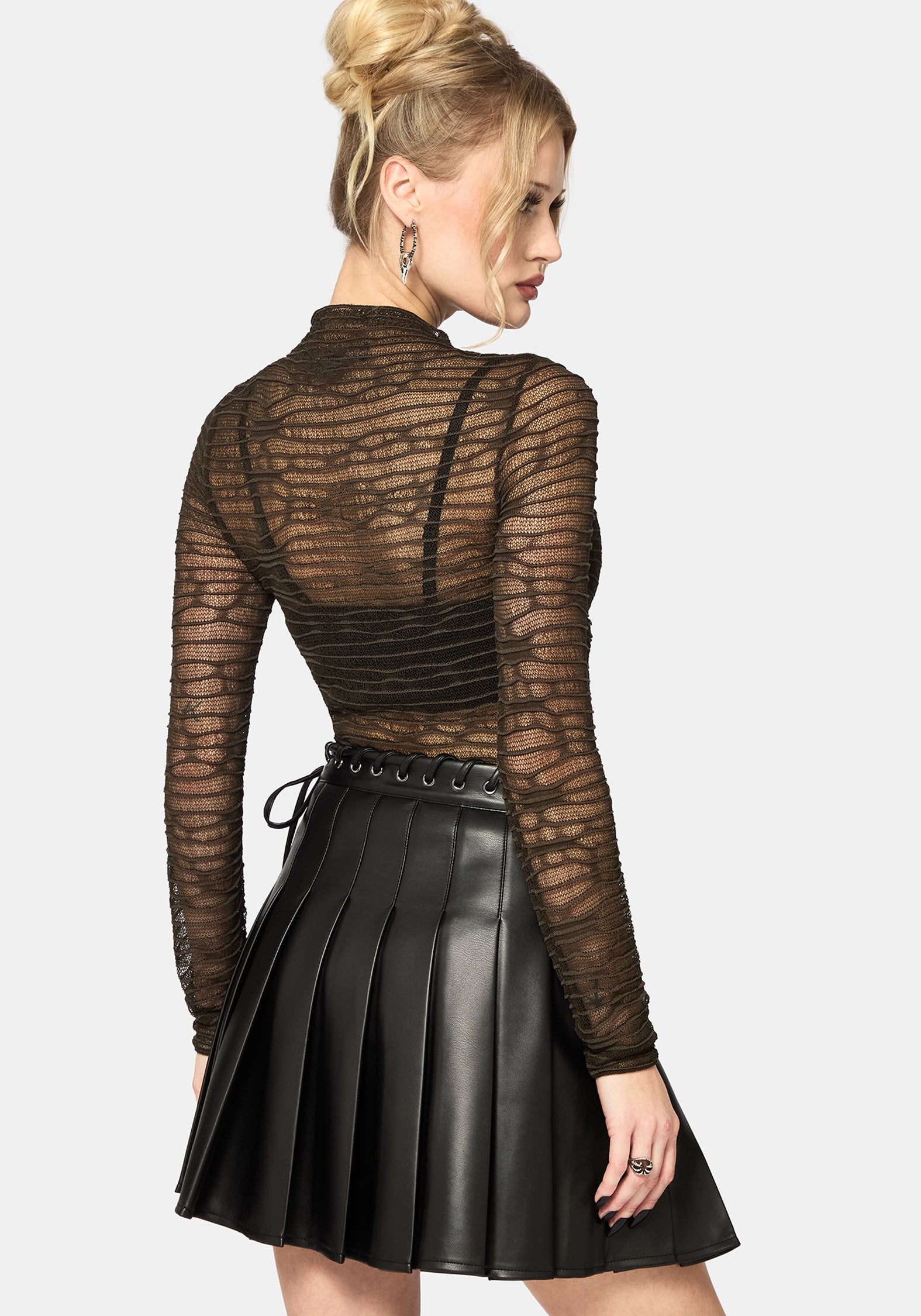 Lior Mesh Verzerrt Gestrickt Top