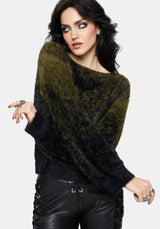 Maple Tie Dye Knit Jumper - Green