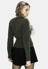 Hexborn Baba Yaga V Neck Embroidered Knit Jumper