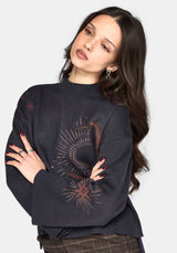 Angela Himmlisch Jacquard Strick Pullover