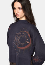 Angela Himmlisch Jacquard Strick Pullover