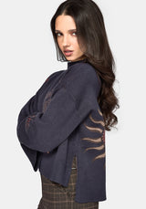 Angela Himmlisch Jacquard Strick Pullover