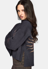 Angela Himmlisch Jacquard Strick Pullover