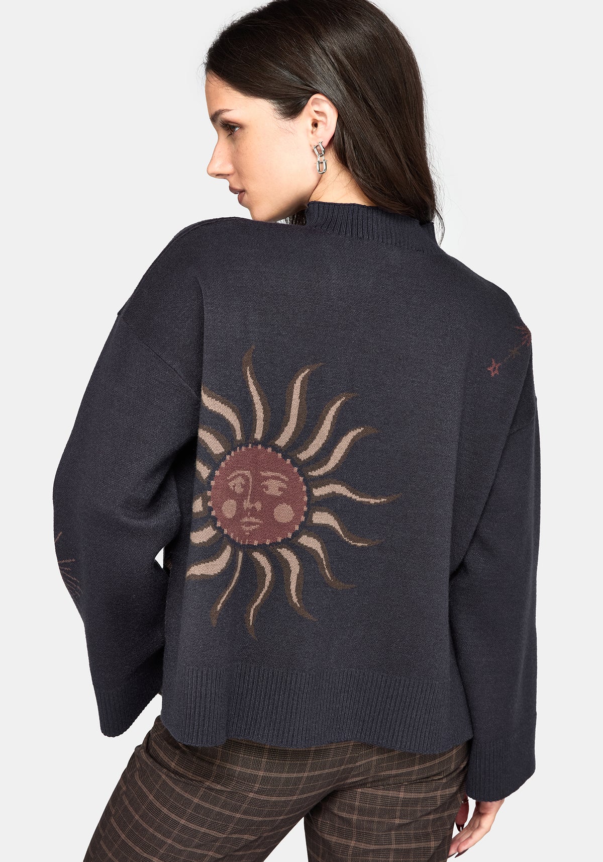 Angela Himmlisch Jacquard Strick Pullover