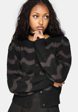 Nave Inverted Streifen Strick Strickjacke