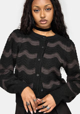 Nave Inverted Streifen Strick Strickjacke