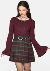 Estella Flared Sleeve Rib Knit Top