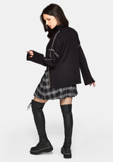 Mourn Moth Blanket Stitch Strick Pullover