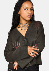Angela Celestial Jacquard Knit Cardigan