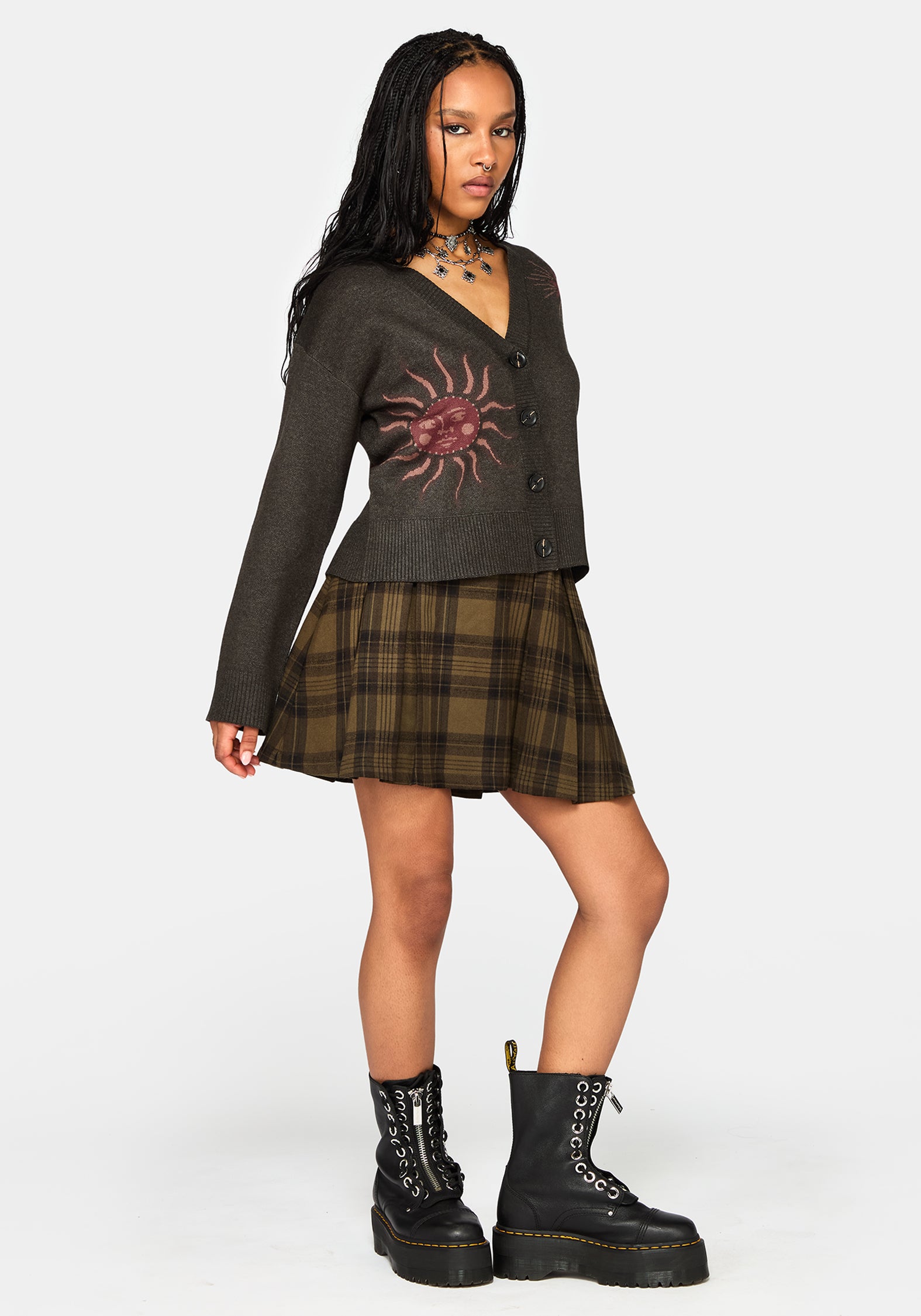 Angela Celestial Jacquard Knit Cardigan