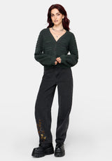 Stormi Wave Streifen Strick Strickjacke