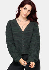 Stormi Wave Streifen Strick Strickjacke